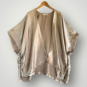 🎉5 for $45 🎉 Do Everything In Love Golden Kimono Open Top One Size S,M,L,XL